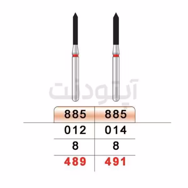 فرز سیلندر بلند الماسه دور قرمز تیزکاوان | 885