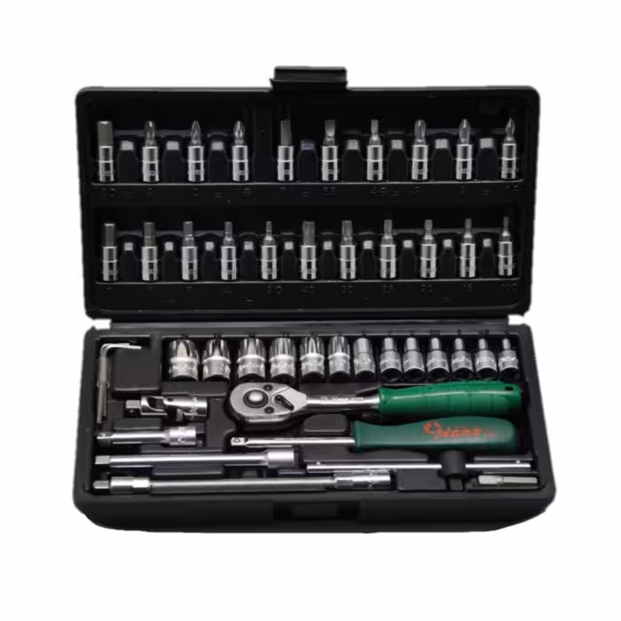 جعبه بکس 46 پارچه هواگیری هنس درایو 1/4 مدل 2646MB تایوان