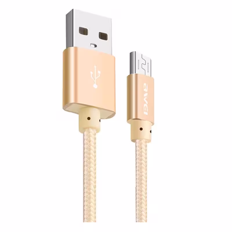 کابل پاور بانک اوی USB A TO MICRO USB AWEI کد کالا CL-10