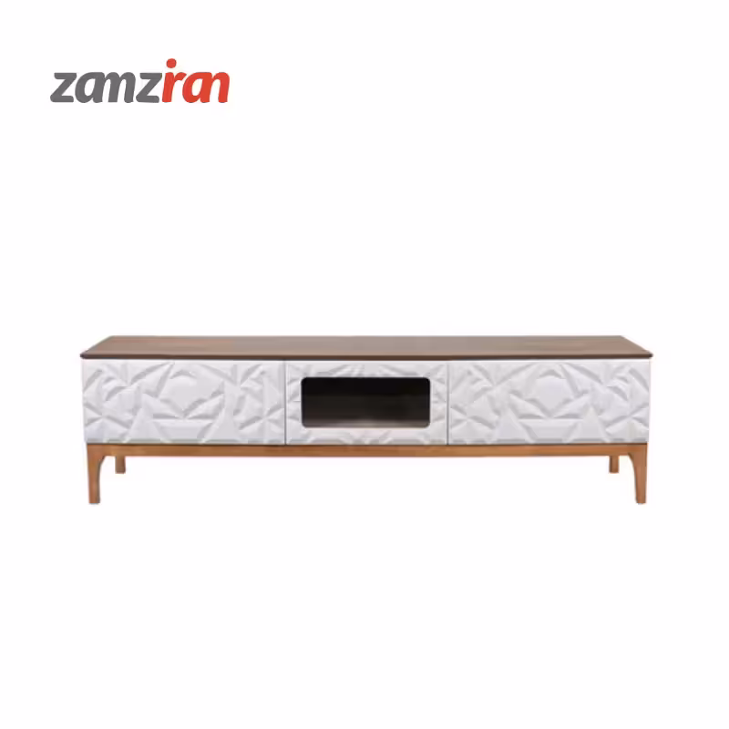 میز تلویزیون متین مدل R425 پلی گلاس سايز 180 سانتی