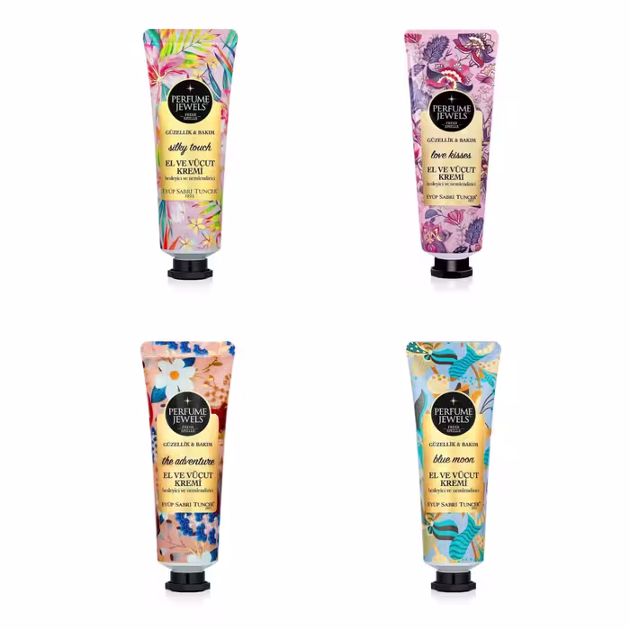 کرم مرطوب کننده تیوپی دست و بدن ایوب صبری مدل Perfume Jewels حجم 50 میل