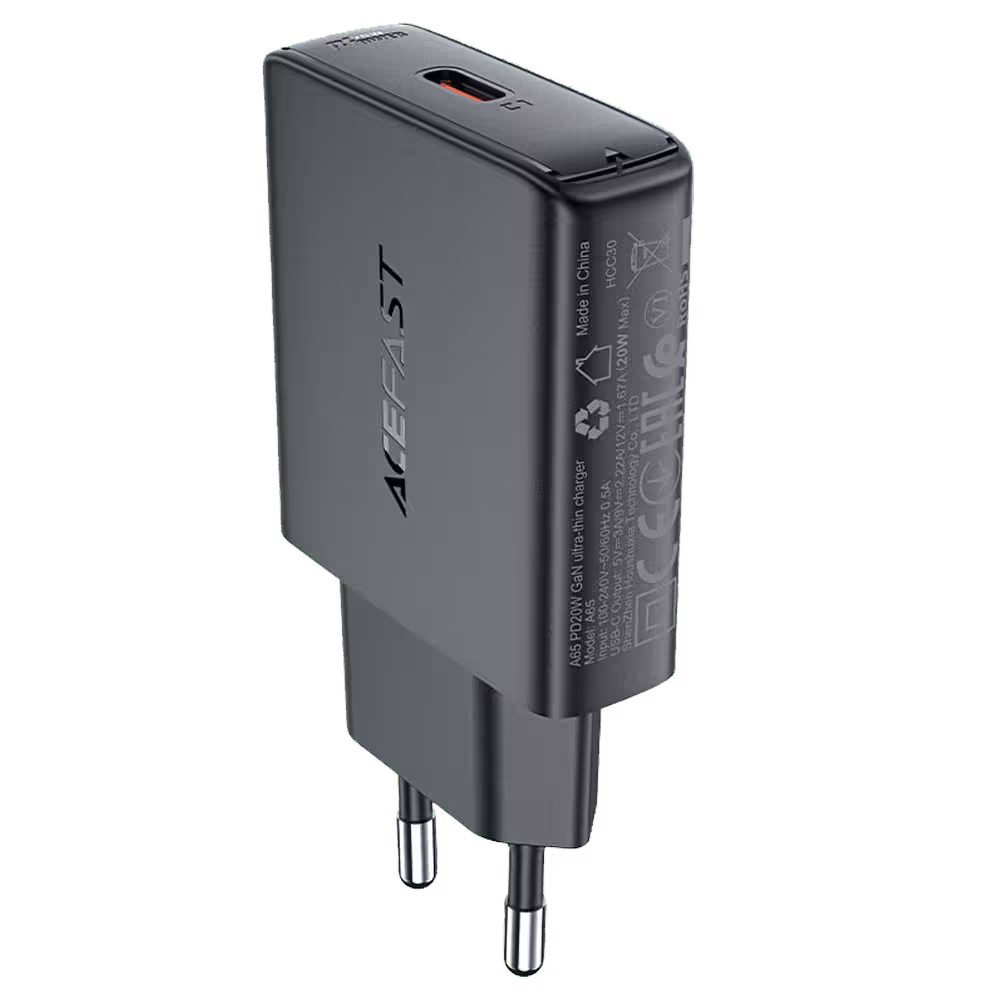 آداپتور ایس فست مدل A65 PD20W GaN توان 20