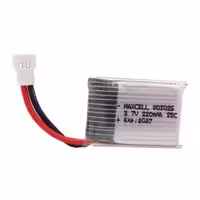 باتری لیتیوم پلیمر 3.7v ظرفیت 220mAh تک سل 25c مارک MAXCELL کد 802025