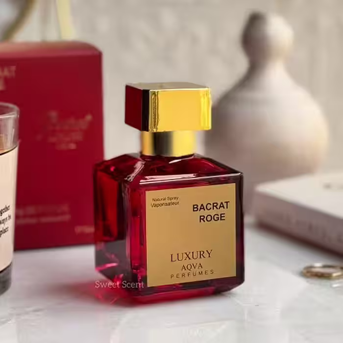 عطر ادکلن باکارات رژ 540 اکستریت د پارفوم (باکارات قرمز) لاکچری آکوا | MFK Baccarat Rouge 540 Extrait de Parfum (Luxury Aqva)حجم 50 میل(شرکتی)