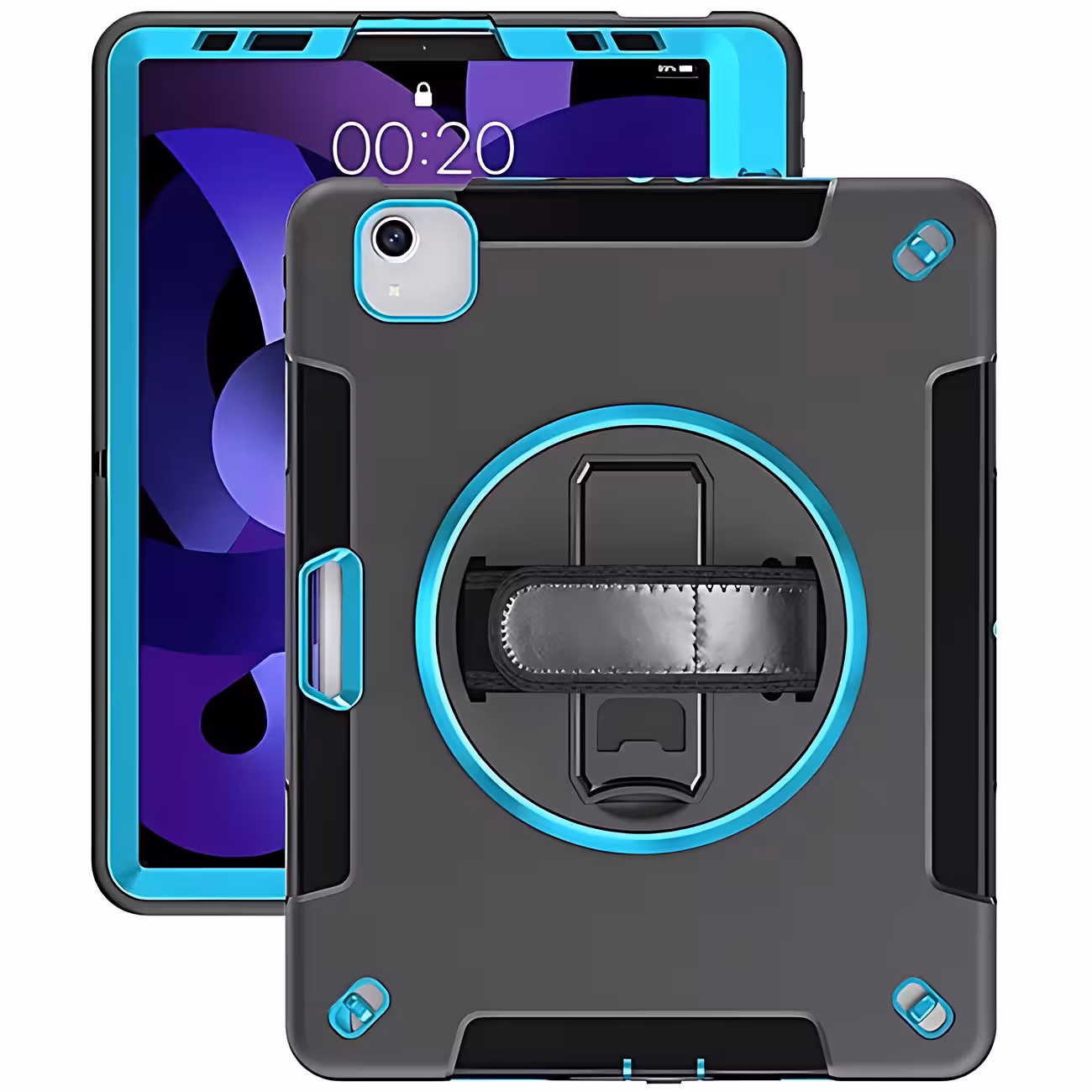 کاور محافظ آیپد ایر 10.9 اینچ (نسل 4 و 5)، آیپد پرو 11 اینچ (نسل 2، 3 و 4)، آیپد ایر 11 اینچ M2/M3 کوتسی iP-037 با پایه نگهدارنده چرخشی و بند دستی