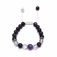 دستبند کریستال کوارتز و آمیتیست کد 310032