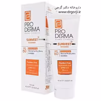 کرم ضدآفتاب و مرطوب کننده SPF60 پرودرما ( بی رنگ )