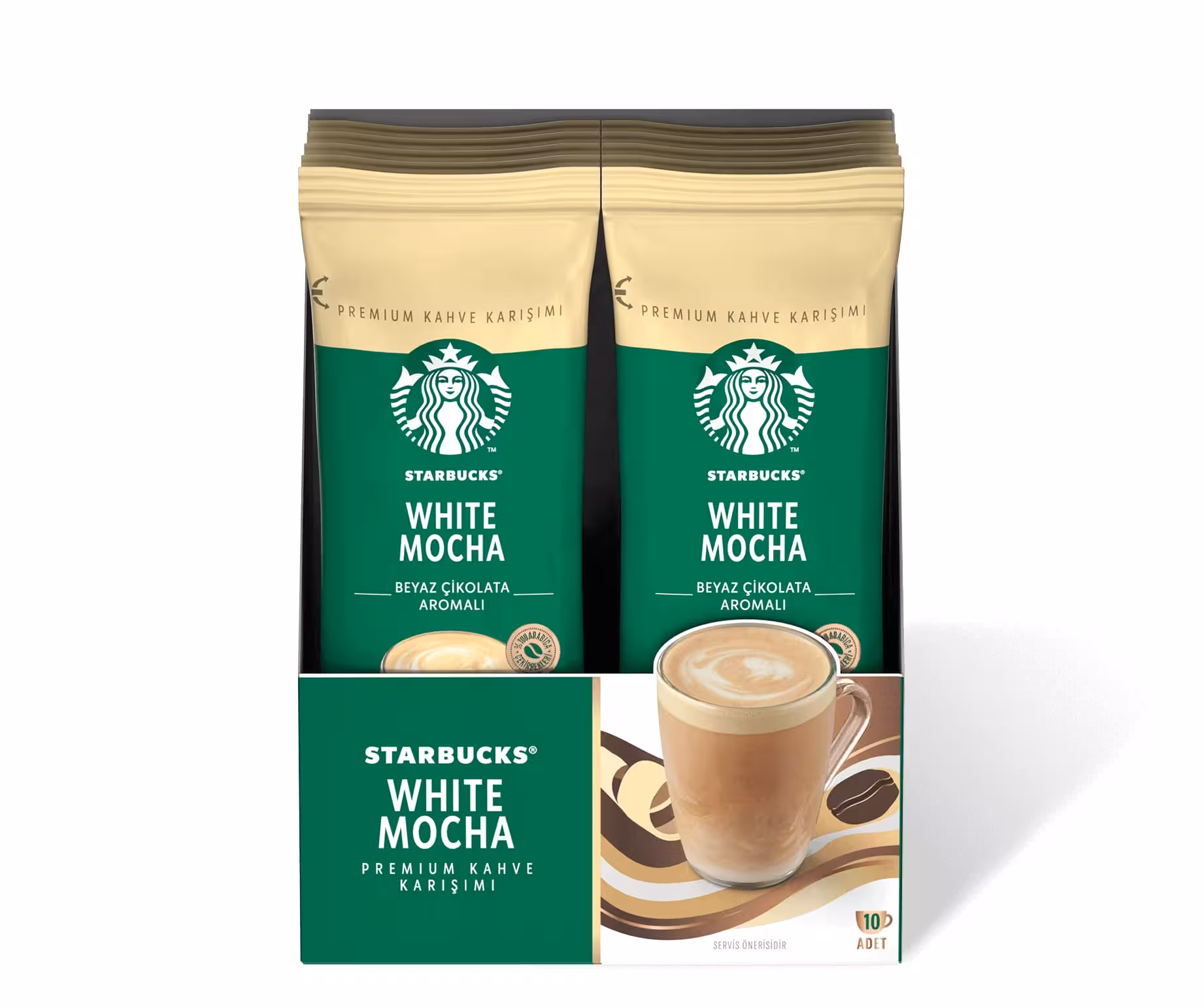 قهوه فوری STARBUCKS White Mocha وایت موکا استارباکس بسته 10 ساشه ای