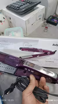 صاف کننده مو BaByliss iPro 230 Steam Wet and Dry، سرامیک تیتانیوم، 230 درجه سانتیگراد، بنفش
