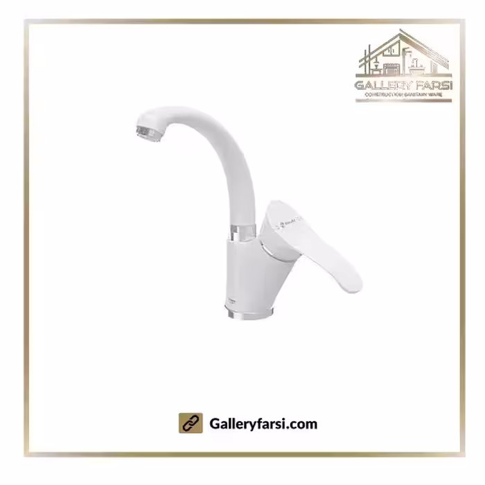 شیر روشویی شودر متحرک مدل لرد سفید کروم