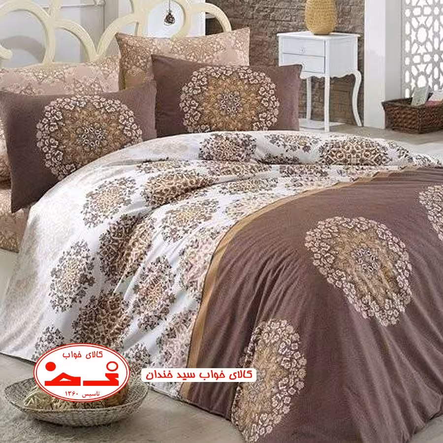 ست روتختی کاوری دونفره براون