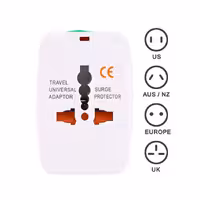 تبدیل برق مسافرتی (سه شاخه و دو شاخه) مدل all-in-one