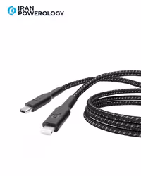 کابل 2 متر USB C به Lightning پاورولوژی Powerology Braided Type-C to Lightning Cable 2M P23BRCL2