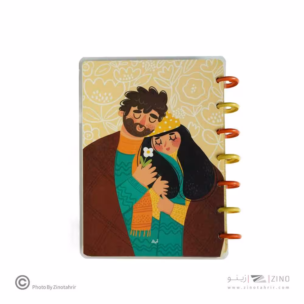 دفتر100برگ20*14جلدطلق پرسی دکمه ای آبرنگ سری girl