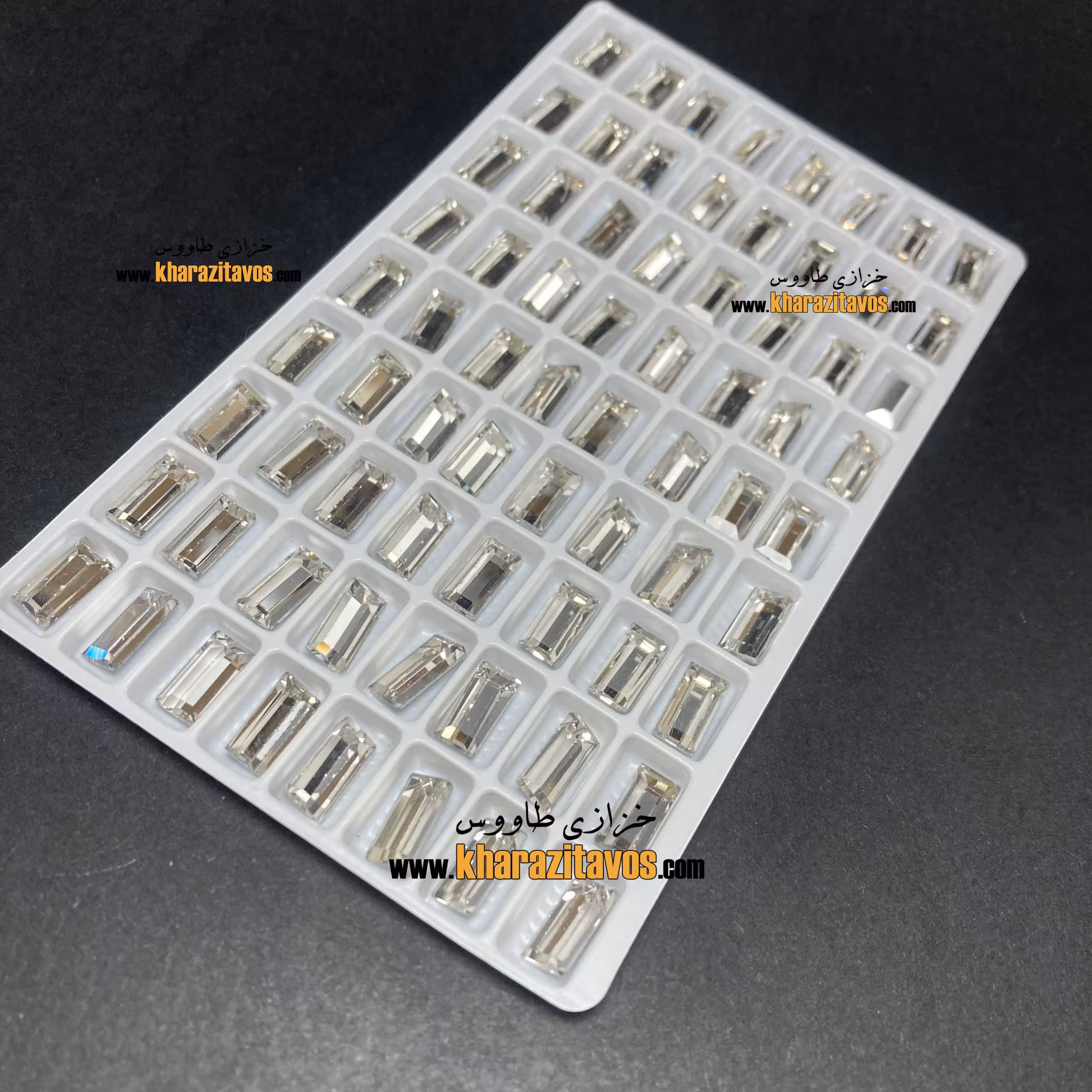باگت سنگی 5 در 10 ( نقره ای ) ورق 72 عددی