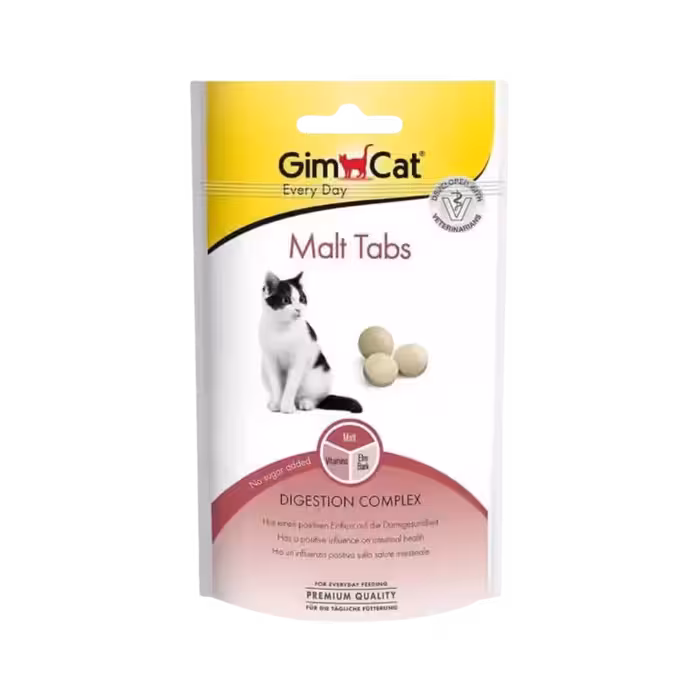 قرص آنتی هیربال سرشار از عصاره مالت برند Gim cat جیم کت 40 گرمی