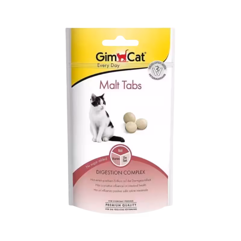 قرص آنتی هیربال سرشار از عصاره مالت برند Gim cat جیم کت 40 گرمی