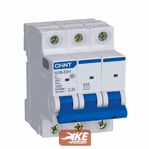 کلید مینیاتوری AC سه پل 16 آمپر 10kA تیپ C چینت سری NXB-63H