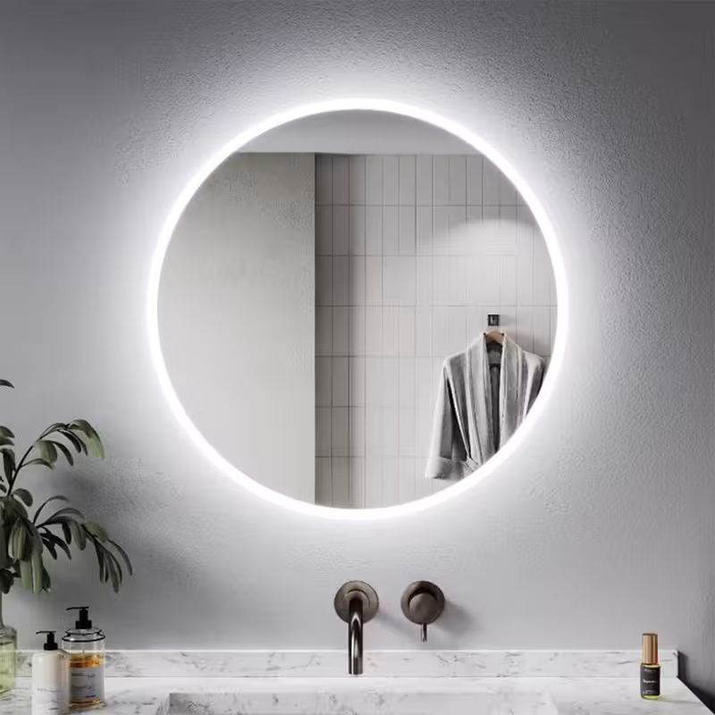 آینه سرویس بهداشتی مدل دایره بک لایت کد wc70 | کالا مکس