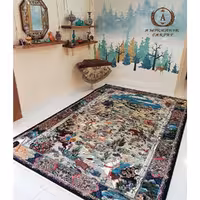 فرش 700 شانه طرح شکارگاه