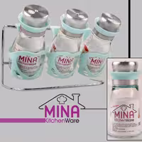 ادویه 3عددی دیواری ساده رومینا سبز کد 204 مینا کیچن ویر