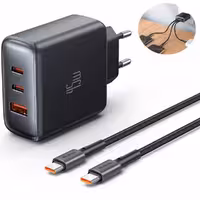 شارژر دیواری USB و تایپ‌سی 45 وات مک دودو CH-4861 با کابل تایپ‌سی به تایپ‌سی