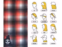 دستمال سر و گردن طرح چهارخانه شوالیه