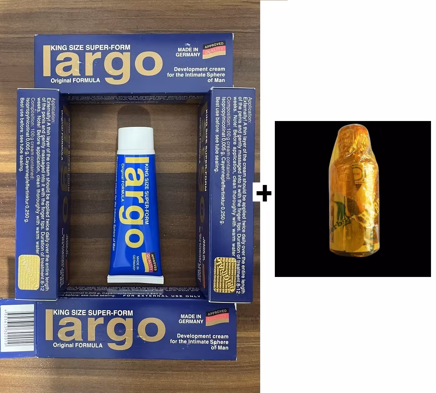 لارگو کینگ سایز اصل المان هولوگرام طلایی   روغن حجم دهنده خ.ر.ا.ط.ی.ن هندی اصلی