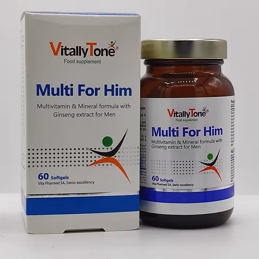 کپسول ژلاتینی مولتی فور هیم مخصوص آقایان ویتالی تون 60 عدد
