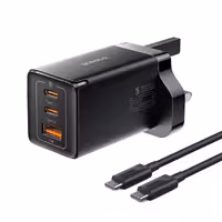 شارژر دیواری 65 وات بیسوس مدل CCGAN65UK به همراه کابل USB-C | کالا مکس