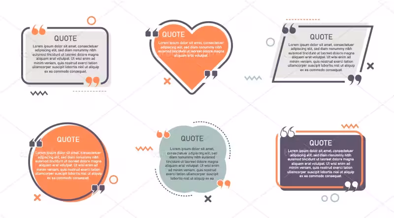 وکتور باکس متنی نارنجی | گرافیک با طعم تربچه