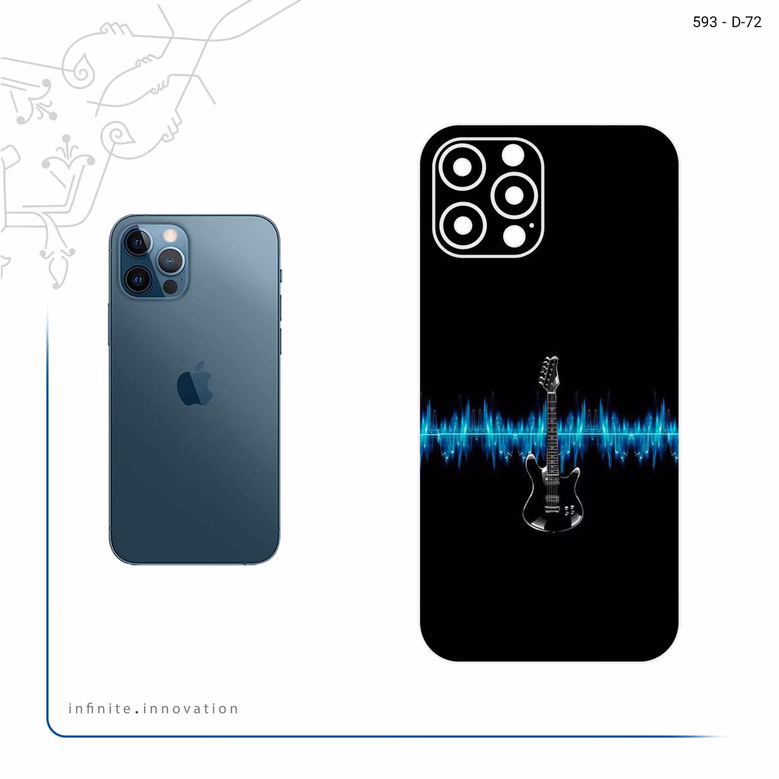 برچسب پوششی ماهوت مدل Electric Guitar مناسب برای گوشی موبایل اپل iPhone 12 Pro Max