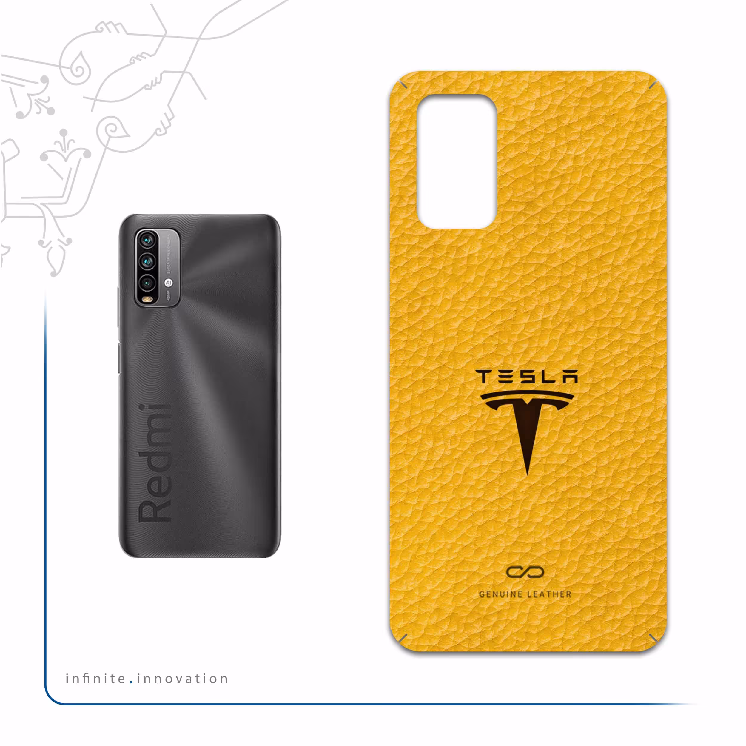 برچسب پوششی ماهوت مدل ML-TSLA مناسب برای گوشی موبایل شیائومی Redmi Note 9 4G