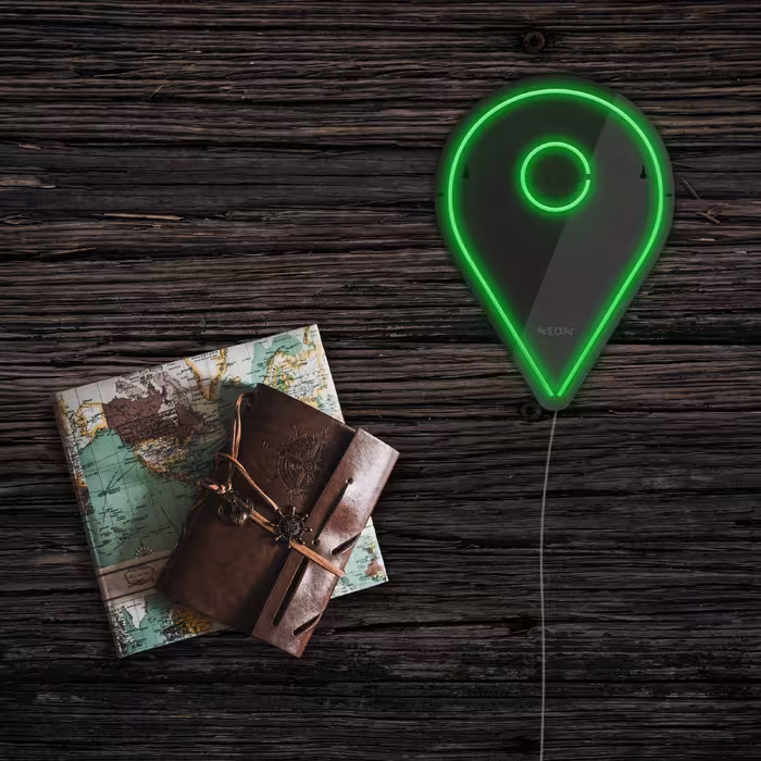 چراغ دیواری نئون دیزاین طرح Location-BL_GR