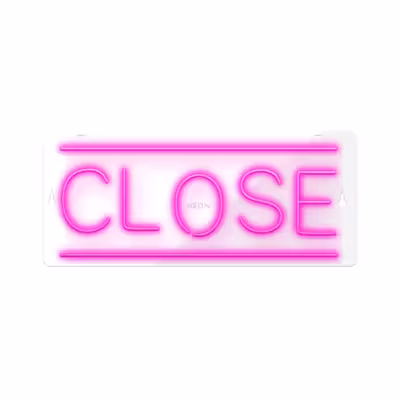 چراغ دیواری نئون دیزاین طرح Close_PN