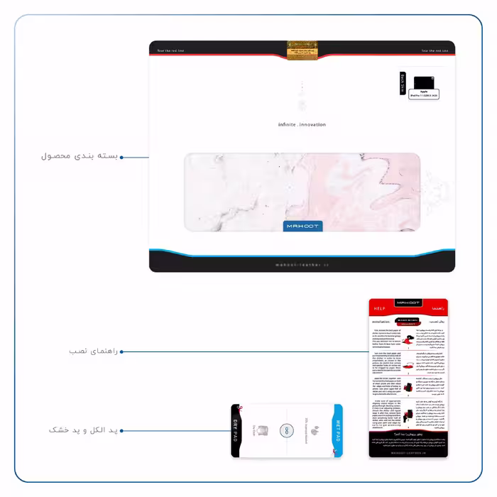 برچسب پوششی ماهوت مدل Blanco-Pink-Marble مناسب برای تبلت اپل iPad Pro 11 (GEN 2) 2020 A2228