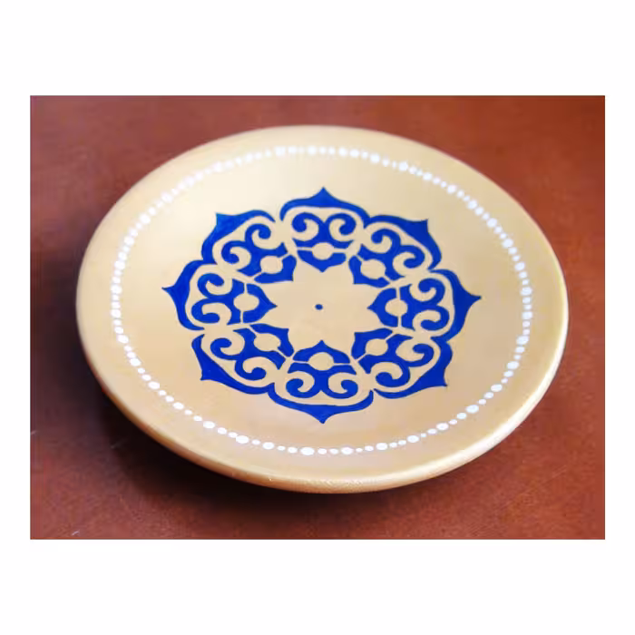 بشقاب دیوارکوب سفالی طرح اسلیمی کد S 048 