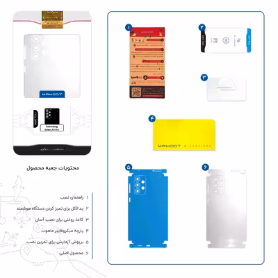 برچسب پوششی ماهوت مدل Metallic-White-FullSkin مناسب برای گوشی موبایل سامسونگ Galaxy A33 5G