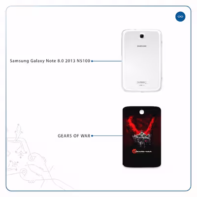 برچسب پوششی ماهوت مدل Gears-Of-War-Game مناسب برای تبلت سامسونگ Galaxy Note 8.0 2013 N5100