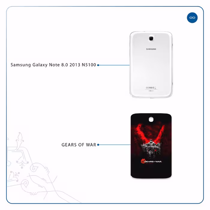 برچسب پوششی ماهوت مدل Gears-Of-War-Game مناسب برای تبلت سامسونگ Galaxy Note 8.0 2013 N5100