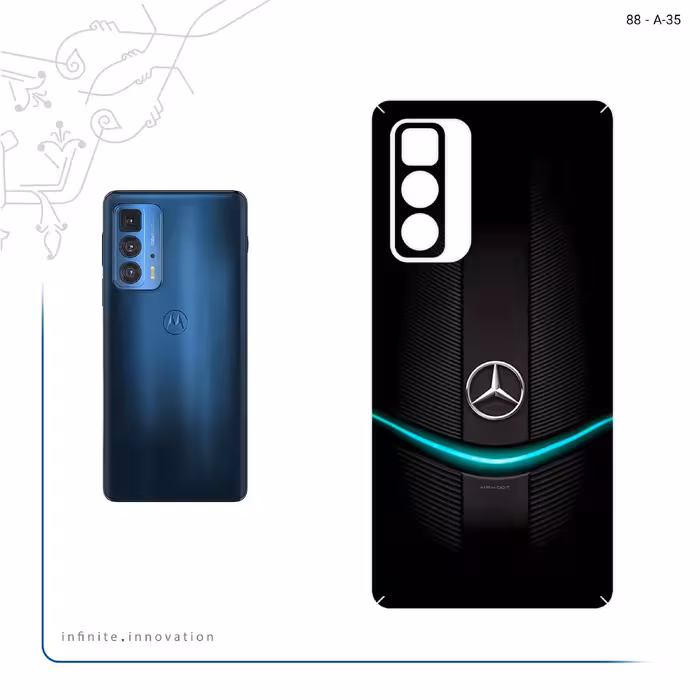برچسب پوششی ماهوت مدل Mercedes_Benz مناسب برای گوشی موبایل موتورولا Edge 20 Pro