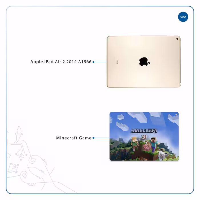 برچسب پوششی ماهوت مدل Minecraft-Game مناسب برای تبلت اپل iPad Air 2 2014 A1566