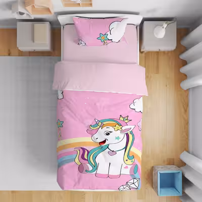 سرویس روتختی مدل اسب تکشاخ 4646 تکنفره 5 تکه