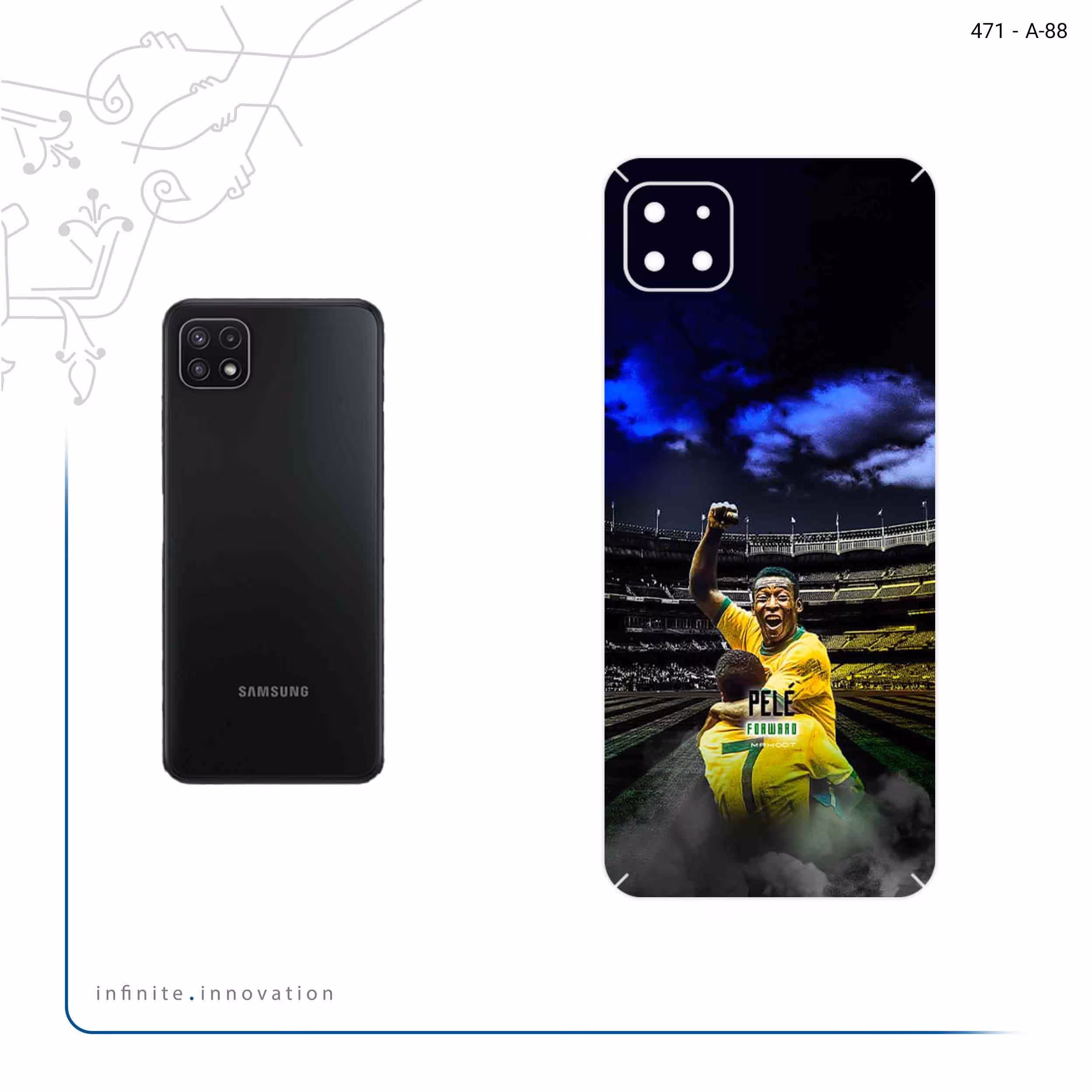 برچسب پوششی ماهوت مدل Pele مناسب برای گوشی موبایل سامسونگ Galaxy A22 5G