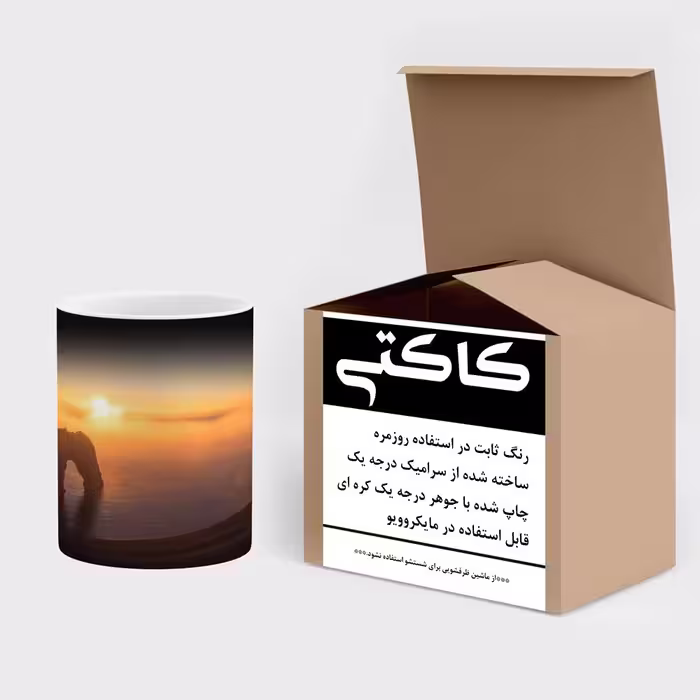 ماگ حرارتی کاکتی طرح غروب مدل mgh17306