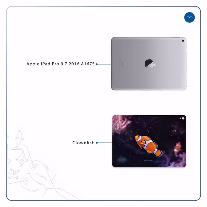 برچسب پوششی ماهوت مدل Clownfish مناسب برای تبلت اپل iPad Pro 9.7 2016 A1675