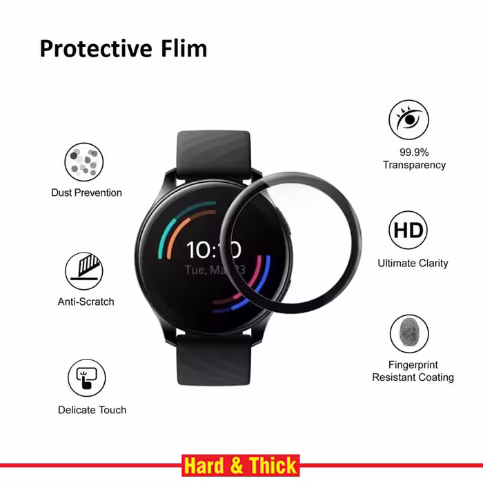 محافظ صفحه نمایش نانو هارد اند تیک مدل NHT مناسب برای ساعت هوشمند هواوی Watch GT 2 42mm بسته دو عددی