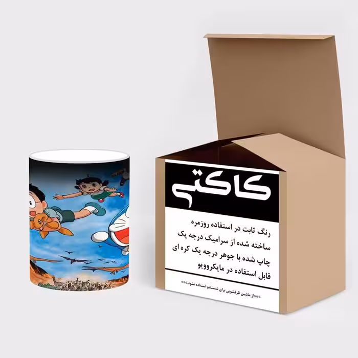 ماگ حرارتی کاکتی طرح کارتون Doraemon مدل mgh22530