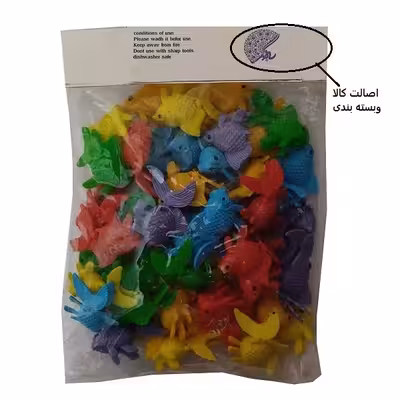 ابزار تزیین کیک به گز مدل ماهی دم متحرک مجموعه 50 عددی