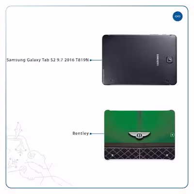 برچسب پوششی ماهوت مدل Bentley مناسب برای تبلت سامسونگ Galaxy Tab S2 9.7 2016 T819N